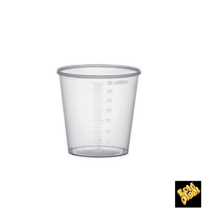 Vaso Reutilizable Irrompible PP Transparente 35ml 2000 Uds