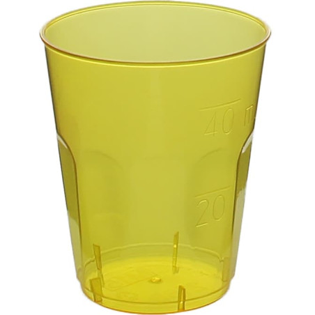 Vaso Pl Stico Chupito Diamant Ps Cristal Amarillo Ml Uds