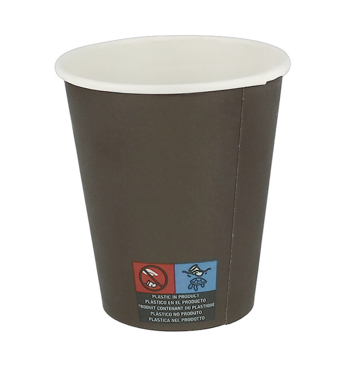 Vaso Cartón 8Oz 240ml Marrón Ø8 0cm 50 Uds