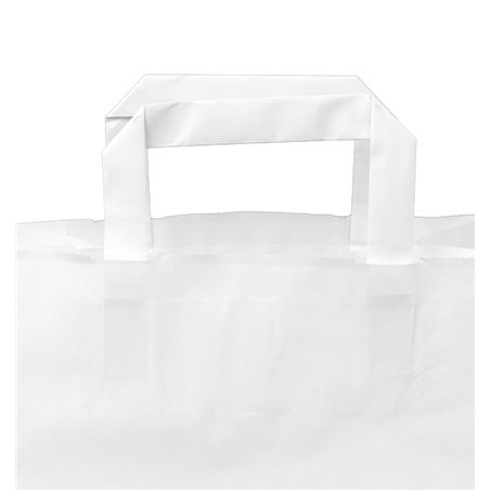 Bolsa Papel Blanca Con Asa Plana G M X Cm Uds