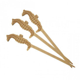 Pinchos de Bambu Decorados Hipocampo 90 mm (10000 Uds)