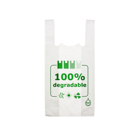 Bolsa Plástico Camiseta 100% Degradable 30x40cm (200 Uds)
