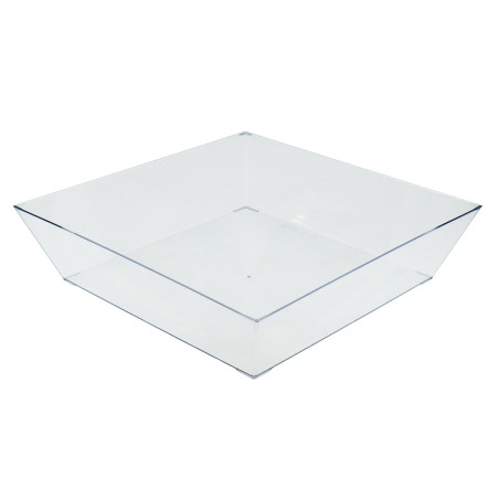 Bandeja Reutilizable PS Fiesta Transparente 25x25cm (30 Uds)