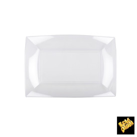 Bandeja de Plastico Rectangular Transp. 280x190mm (120 Uds)