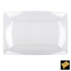 Bandeja de Plastico Rectangular Transp. 345x230mm (30 Uds)