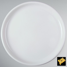 Plato de Plastico para Pizza Blanco Ø350mm (12 Uds)