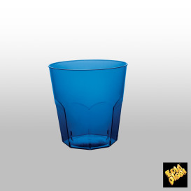 Vaso Plastico Cocktail Azul Transp. PS  Ø73mm 220ml (50 Uds)