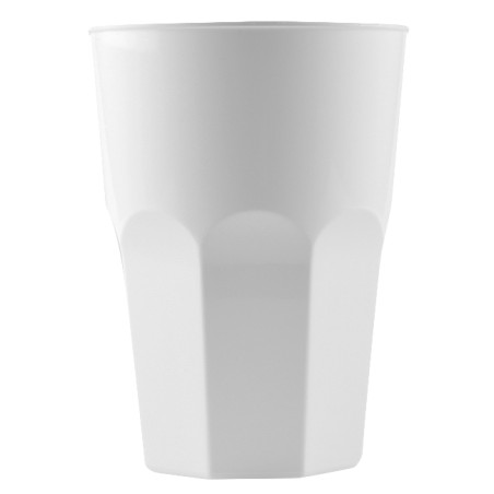 Vaso Reutilizable Irrompible PP Blanco Ø8,4cm 420ml (20 Uds)