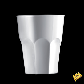 Vaso de Plastico Blanco SAN Ø85mm 300ml (8 Uds)