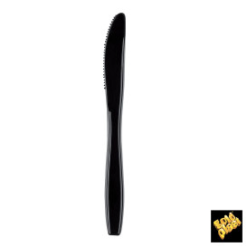 Cuchillo de Plastico PS Negro 190mm (50 Uds)