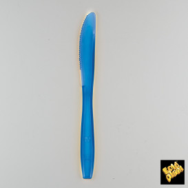 Cuchillo de Plastico PS Azul Transp. 190mm (500 Uds)