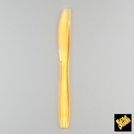 Cuchillo de Plastico PS  Amarillo Transp.190mm (500 Uds)