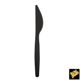 Cuchillo de Plastico Easy PS Negro 185 mm (20 Uds)