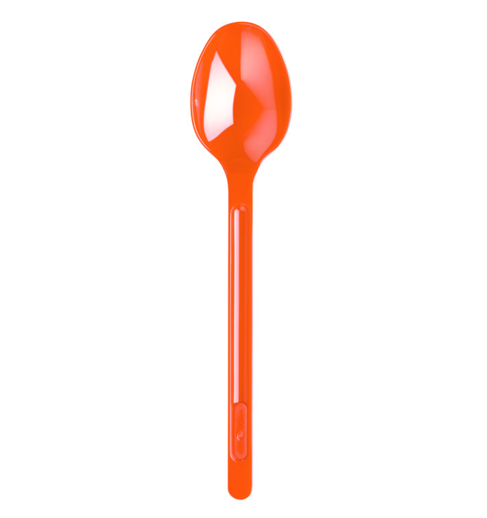 Cuchara de Plastico Naranja PS 175mm (600 Uds)