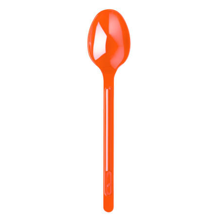 Cuchara de Plástico PS Naranja 175mm (600 Uds)