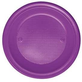 Plato de Plastico Hondo Violeta PS 220mm (600 Uds)