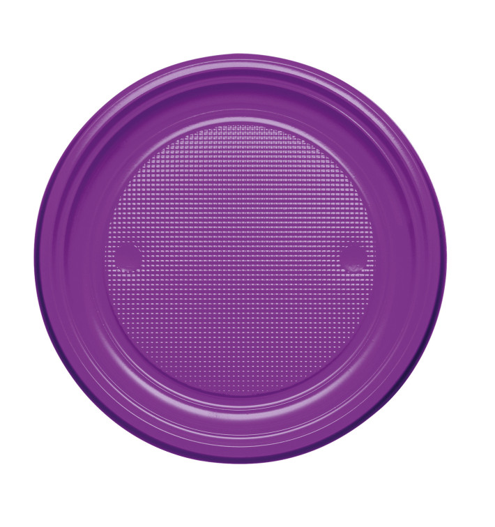 Plato de Plastico Llano Violeta PS 170mm (1100 Uds)