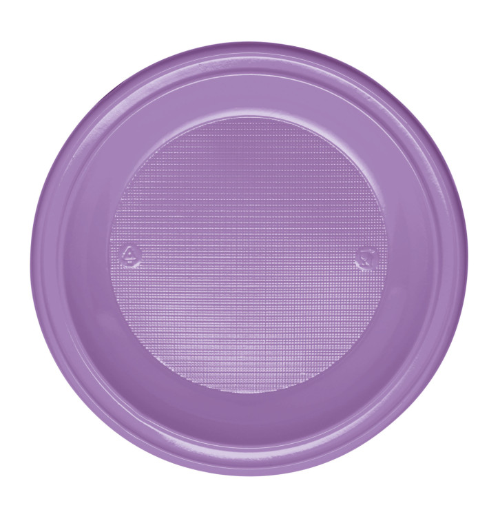 Plato de Plastico Hondo Violeta PS 220 mm (30 Uds)