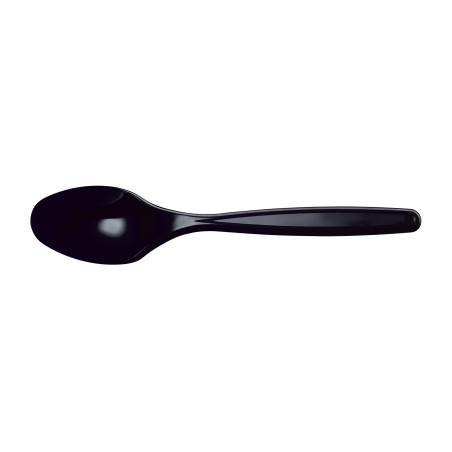 Cucharilla de Plástico PS Negro 120mm (1200 Uds)