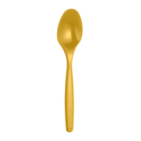 Cucharilla de Plástico PS Oro 120mm (40 Uds)