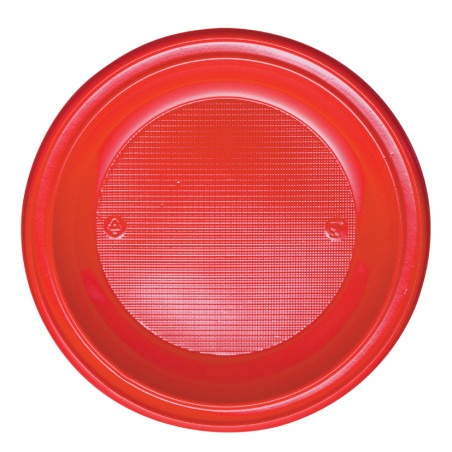 Plato de Plástico PS Hondo Rojo Ø220mm (600 Uds)