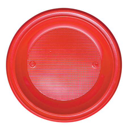 Plato de Plástico PS Hondo Rojo Ø220mm (30 Uds)