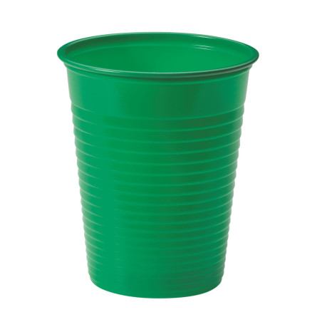 Vaso de Plástico PS Verde 200ml Ø7cm (50 Uds)