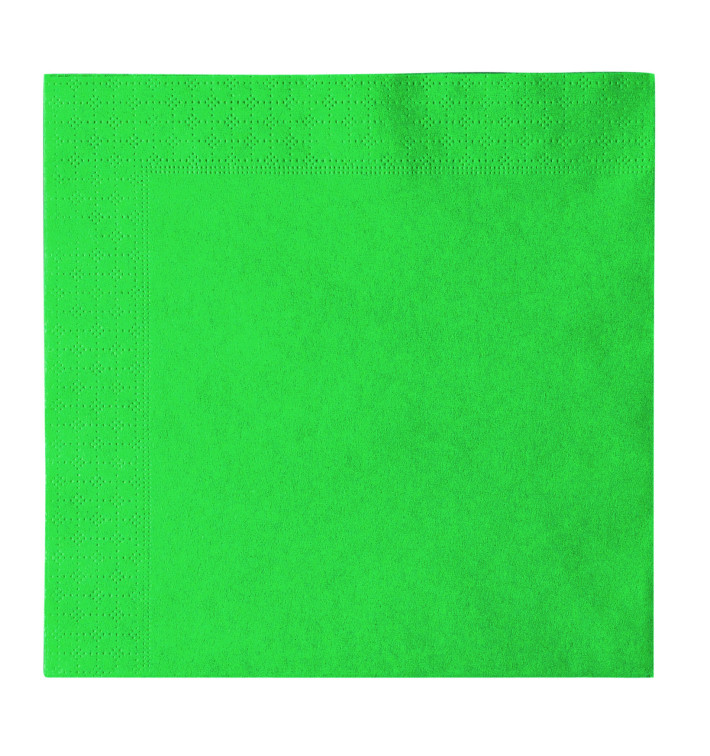 Servilleta de Papel 2 Capas Verde 33x33cm (1200 Uds)