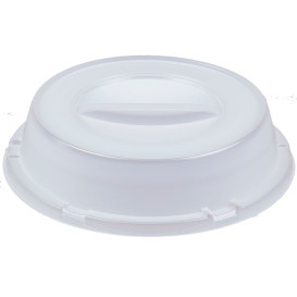 Tapa Alta de Plastico PS Translucida para Plato Ø240mm (125 Uds)