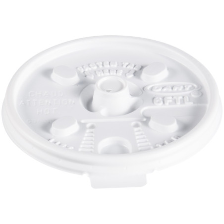 Tapa Recerrable Plástico PS Blanco Ø7,4cm (1000 Uds)