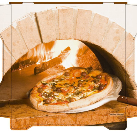 Cajas para Pizza Al Bassanello Forno 40x40x4,2 cm (100 Uds)