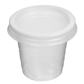 Tapa de Plastico PS Vaso 80ml Ø5,7cm (100 Uds)