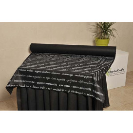 Mantel Rollo Novotex Negro "Buen Provecho" 1,2x48m 50g (6 Uds)