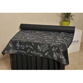 Mantel Rollo Novotex Negro "Música" 1,2x48m 50g (6 Uds)