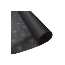 Mantel Rollo Novotex Negro "Estrellas" Oro 1,2x48m 50g (6 Uds)