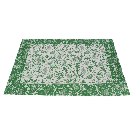 Mantel Individual Papel 30x40cm "Cachemir" Verde 50g (500 Uds)