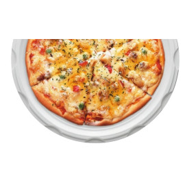 Plato de Plastico PS para Pizza Blanco 320 mm (500 Uds)