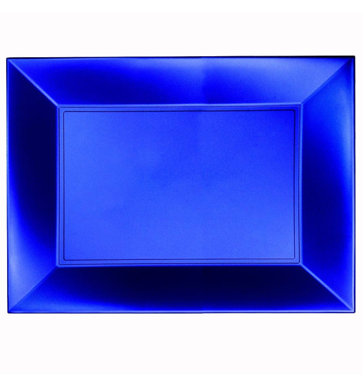 Bandeja de Plastico Azul Nice Pearl PP 345x230mm (30 Uds)