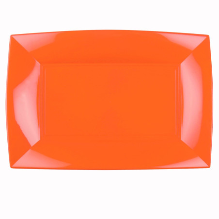 Bandeja Reutilizable PP Naranja Nice 34,5x23cm (6 Uds)