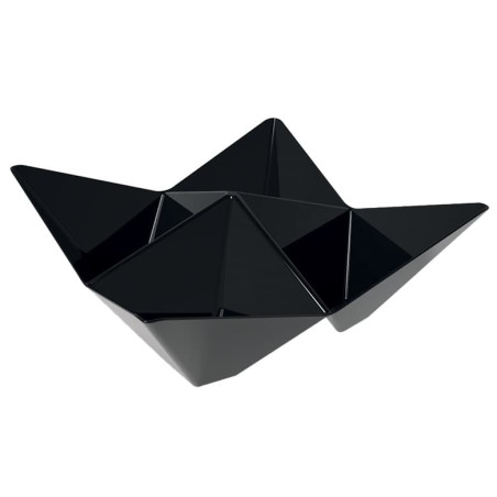 Bol Degustación Reutilizable PS Origami PS Negro 103x103mm (25 Uds)