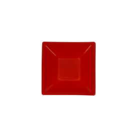 Bol de Plastico Cuadrado Rojo 120x120x40mm (720 Uds)