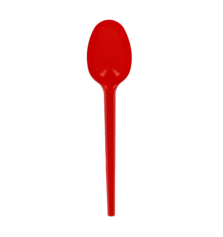 Cuchara de Plastico PS Rojo 165mm (600 Uds)