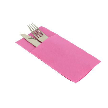 Servilleta Portacubiertos de Papel Fucsia 40x40cm (30 Uds)