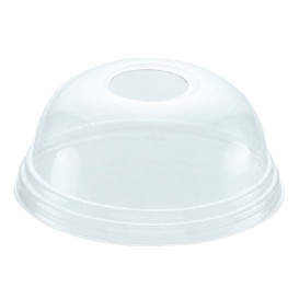 Tapa Cupula Agujero Vaso PET 420ml Ø9,3cm (1000 Uds)