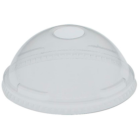 Tapa Cúpula con Agujero PET Cristal Ø7,3cm (2500 Uds)