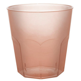 Vaso Plastico Marron Transp. PS Ø73mm 220ml (50 Uds)