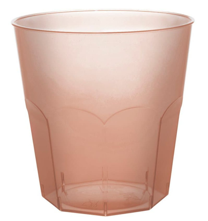 Vaso Plastico Marron Transp. PS Ø73mm 220ml (50 Uds)