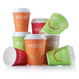 Vaso Cartón 16 Oz/495ml "Enjoy" Ø9,0cm (560 Uds)