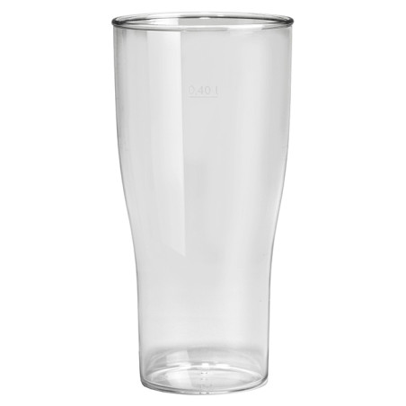 Vaso Reutilizable Durable SAN Cerveza Transp. 400ml (5 Uds)