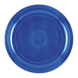 Plato de Plastico Azul Mediterraneo Round PP Ø290mm (25 Uds)